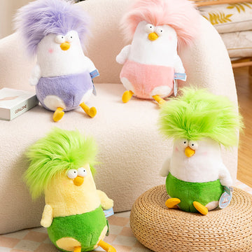 Afro Chick Stuffed Animal Plush Toy, Chicken Plushies